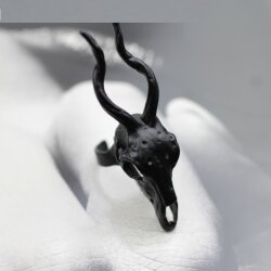 Gazelle Skull Ring, Antelope Skull, Impala Skull, Deer Skull