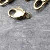 10 Raw Brass Lobster Clasps 17 x7 mm