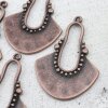 5 Antique Copper Tribal Charms Pendant, Ethnic Pendant