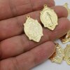 5 Miraculous Medal, Holy Mary charms, Gold