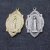 5 Miraculous Medal, Holy Mary charms, Gold
