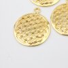 5 Flower of life pendants Sacred Geometry, Gold