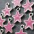 10 Pink Enamel Star Charms