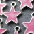 10 Pink Enamel Star Charms