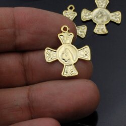 10 kreuz anhänger gold