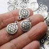 10 Silver Charm Flower of life, Sacred Geometry charm