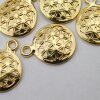 10 Gold Charm Flower of life, Sacred Geometry charm, Gold