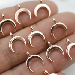 20 Crescent Moon Charms Pendant, Half moon charms