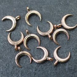 20 Half Moon Charms Pendant Rosegold