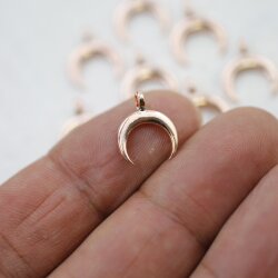 20 Halbmond Charms Anhänger Rosegold