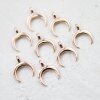 20 Half Moon Charms Pendant Rosegold