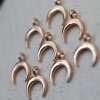 20 Half Moon Charms Pendant Rosegold