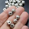 10 Silver heart Spacer beads