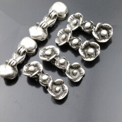 5 Metallperlen Zwischenperlen Silber Verbinder