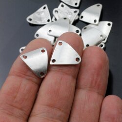 10 Metallperlen Zwischenperlen Silber Verbinder