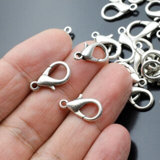 10 Karabiner Schmuck Verschluss 14x8 mm
