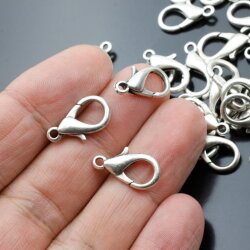 10 Karabiner Schmuck Verschluss 14x8 mm