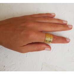 Boho Ring, 24k Gold Plated