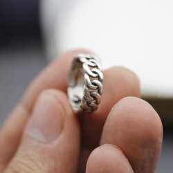 Link Chain Silver Ring