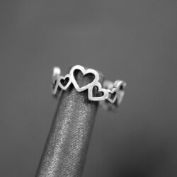 Herzring Silber, Infinity Heart