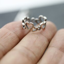 Herzring Silber, Infinity Heart