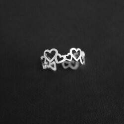 Herzring Silber, Infinity Heart