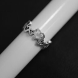 Herzring Silber, Infinity Heart