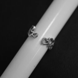 Herzring Silber, Infinity Heart