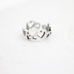 Herzring Silber, Infinity Heart