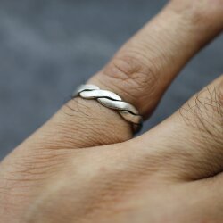 Silver Braided Ring