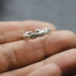 Silver Braided Ring