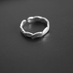 Silver Braided Ring