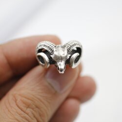 Ram horn ring, Ram head ring, Aries Ring