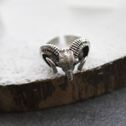 Ram horn ring, Ram head ring, Aries Ring