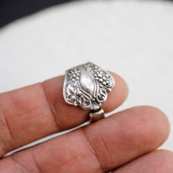 Spoon ring, Floral Spoon Ring