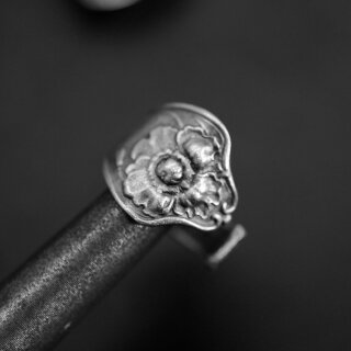 Spoon ring, Floral Spoon Ring