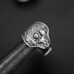 Spoon ring, Floral Spoon Ring