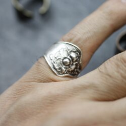 Spoon ring, Floral Spoon Ring