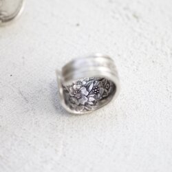 Spoon ring, Floral Spoon Ring