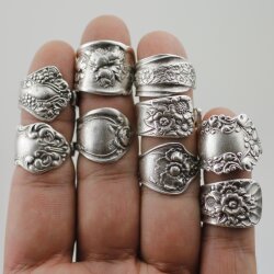 Spoon ring, Floral Spoon Ring