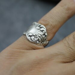 Spoon ring, Floral Spoon Ring