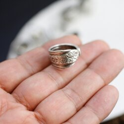 Spoon ring, Floral Spoon Ring