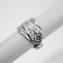 Spoon ring, Floral Spoon Ring