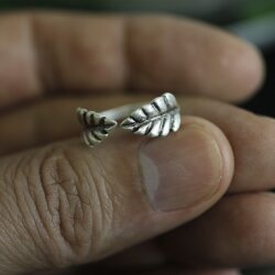 Silver Leaf Ring, Toe Ring