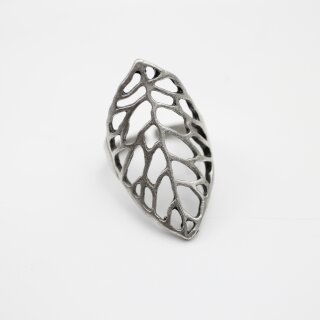 Silver Leaf Ring