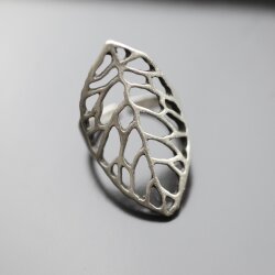 Silver Leaf Ring