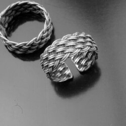 Braided Ring, Statement Silber Ring