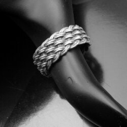 Braided Ring, Statement Silber Ring