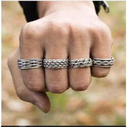 Braided Ring, Statement Silber Ring