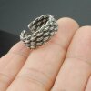 Braided Ring, Statement Silber Ring